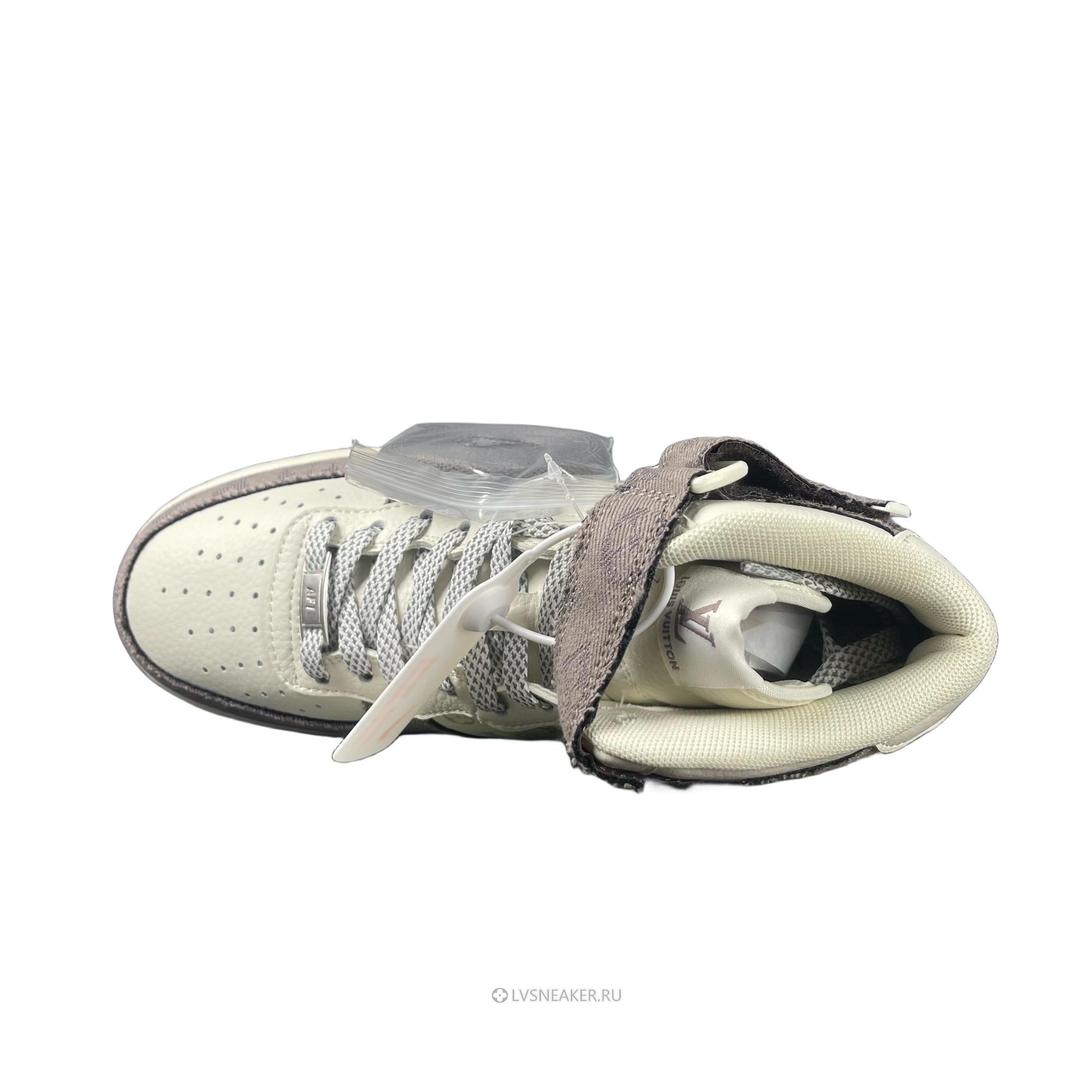 Louis Vuitton LV x Nike Air Force 1 Mid "White Grey" 1A9V-WT16 Sneakers