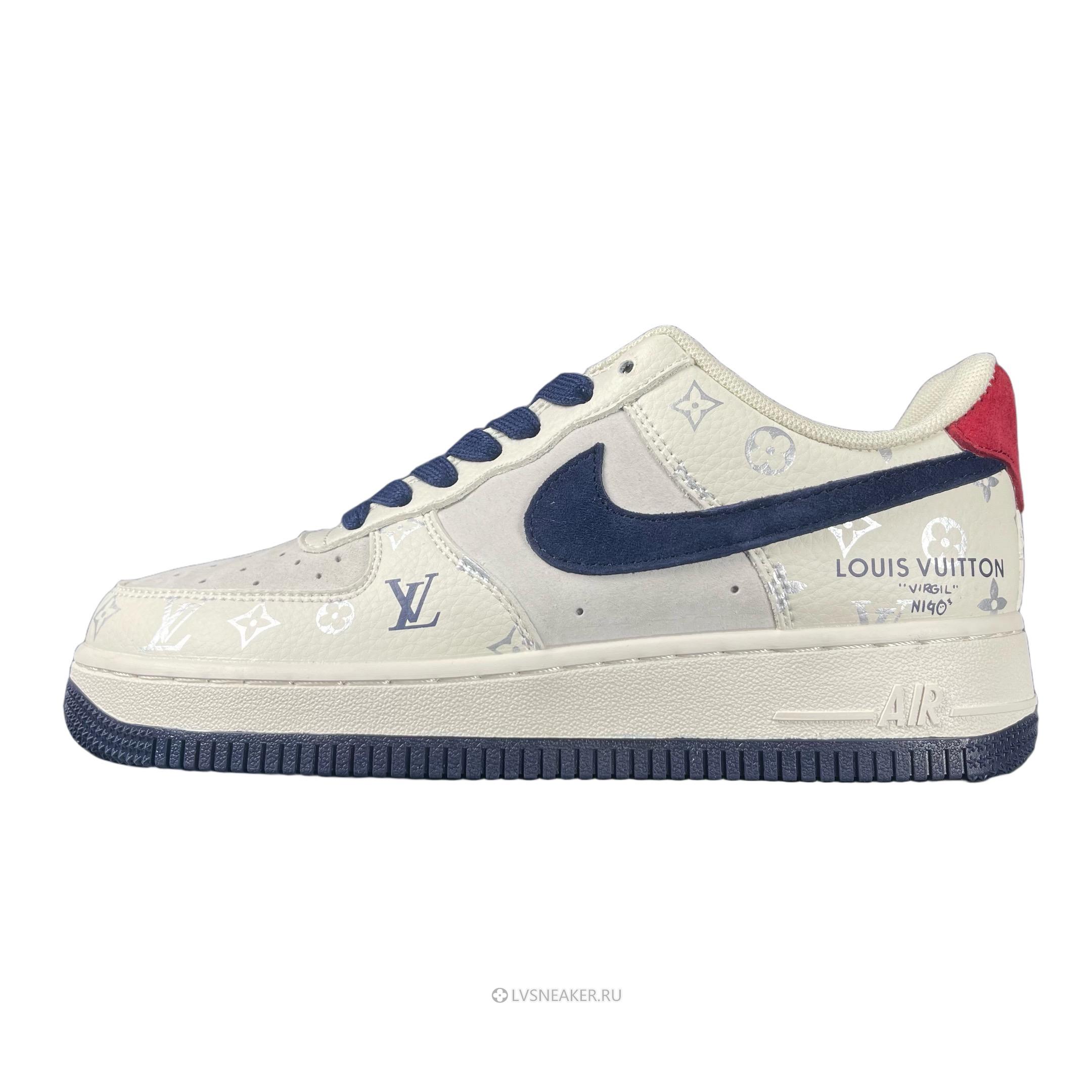 Louis Vuitton LV x Nike Air Force 1 Low "Beige Navy Red" 1A9V-BE19 Sneakers