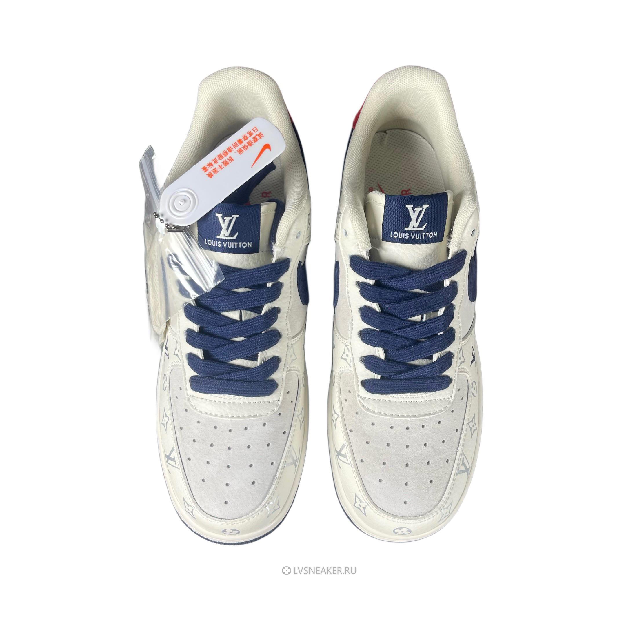 Louis Vuitton LV x Nike Air Force 1 Low "Beige Navy Red" 1A9V-BE19 Sneakers