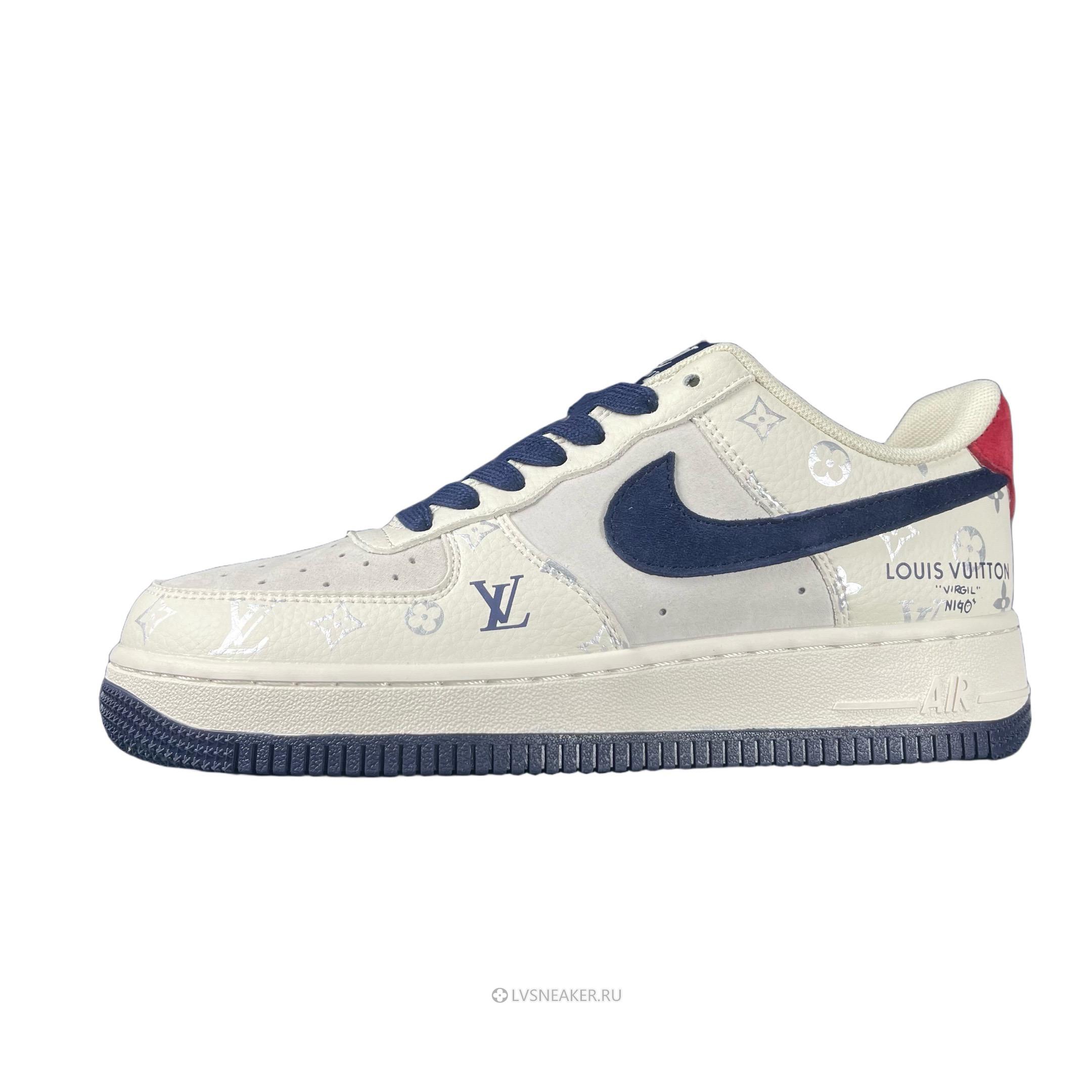Louis Vuitton LV x Nike Air Force 1 Low "Beige Navy Red" 1A9V-BE19 Sneakers