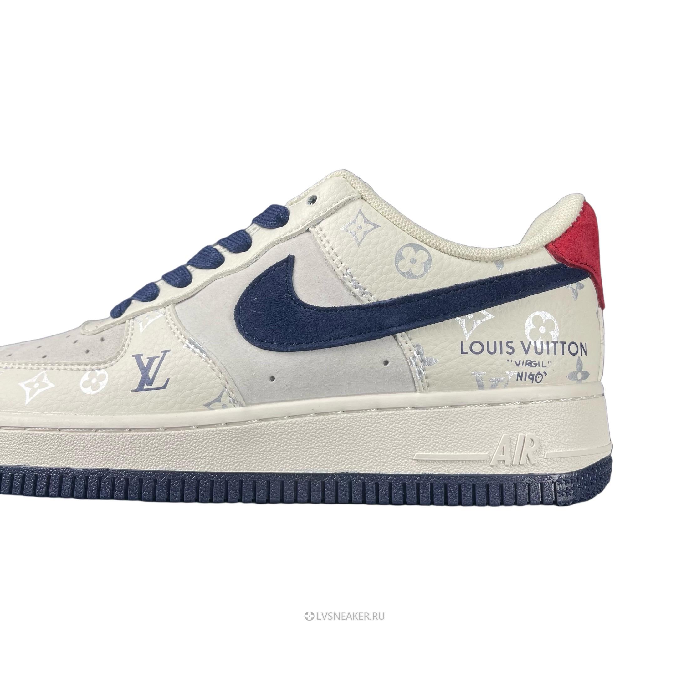Louis Vuitton LV x Nike Air Force 1 Low "Beige Navy Red" 1A9V-BE19 Sneakers