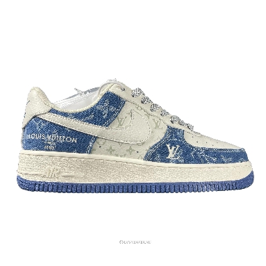 Louis Vuitton LV x Nike Air Force 1 Low "Cream Blue Denim" 1A9V-BE20 Sneakers