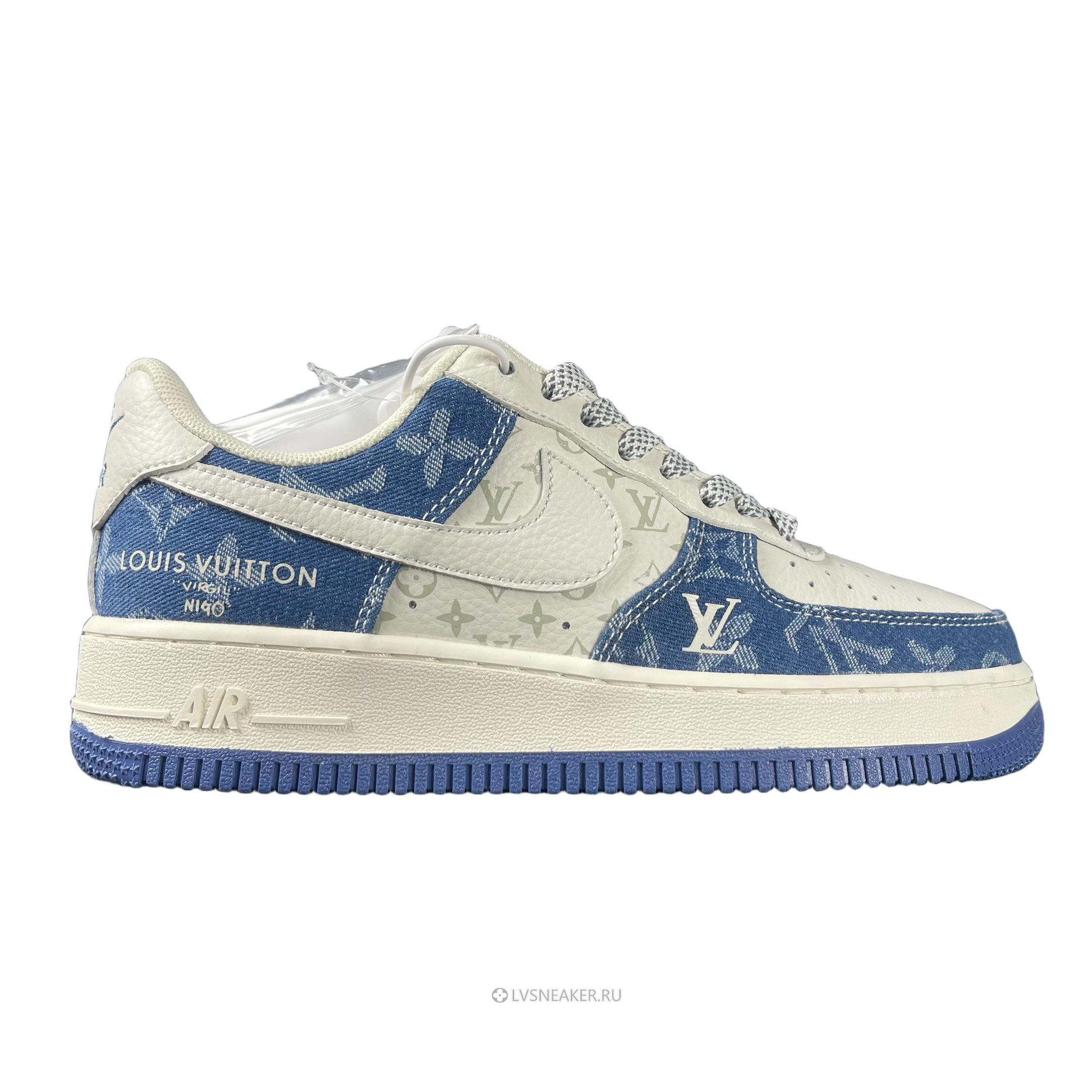 Louis Vuitton LV x Nike Air Force 1 Low "Cream Blue Denim" 1A9V-BE20 Sneakers