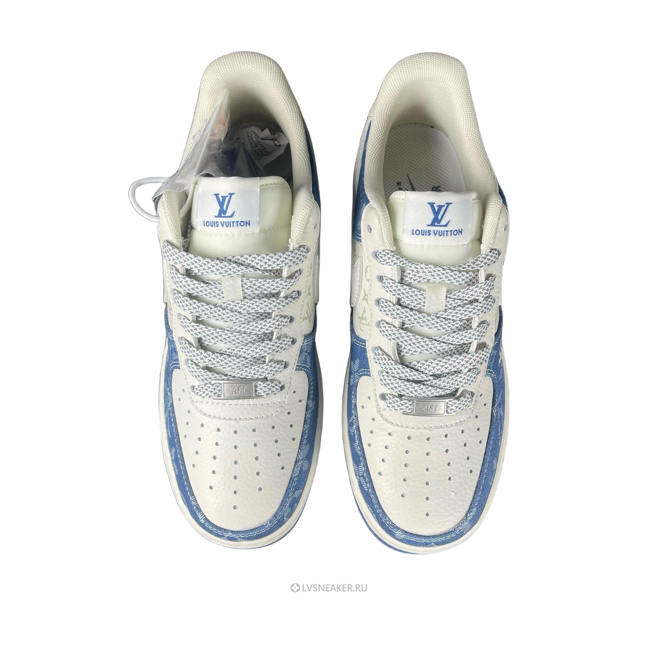 Louis Vuitton LV x Nike Air Force 1 Low "Cream Blue Denim" 1A9V-BE20 Sneakers