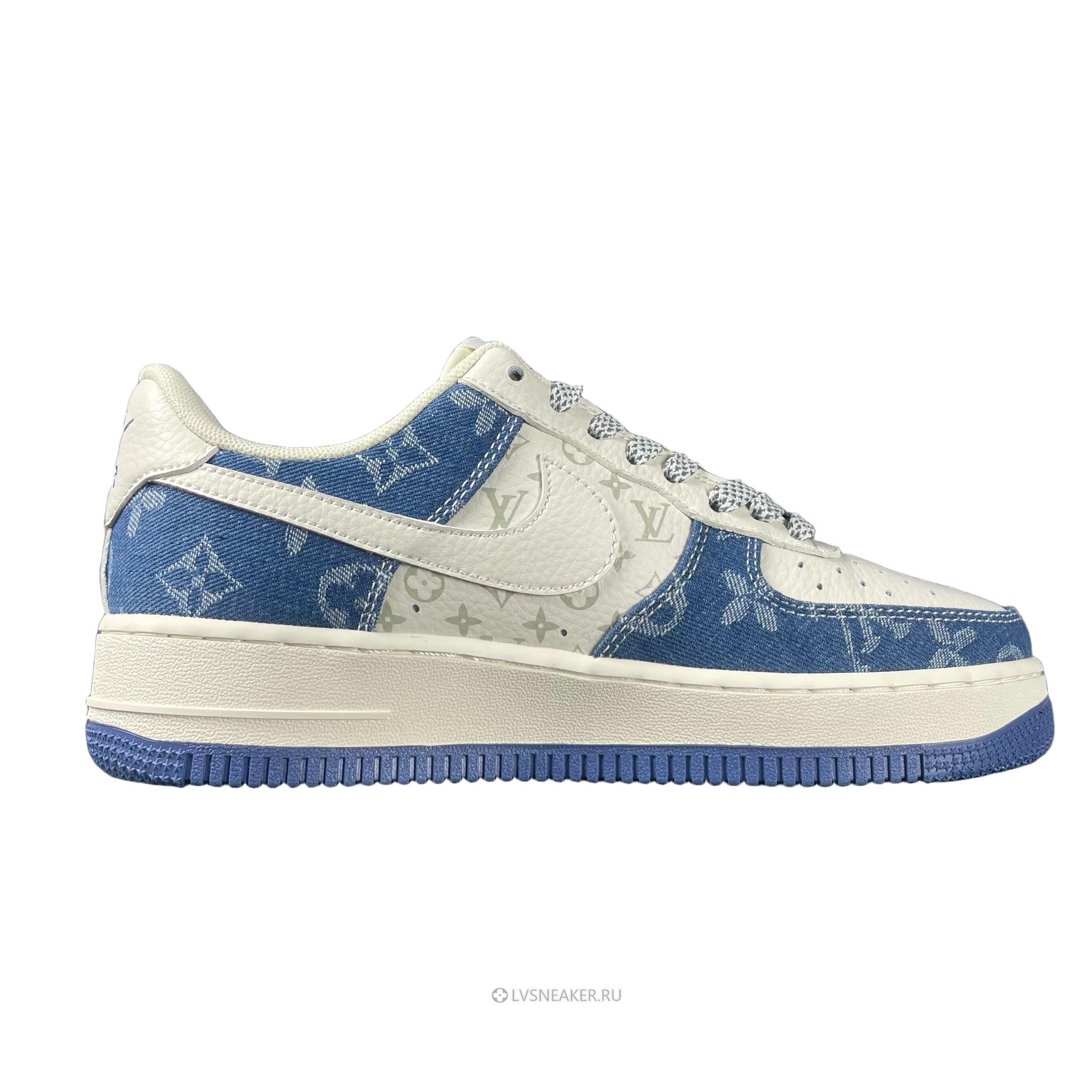 Louis Vuitton LV x Nike Air Force 1 Low "Cream Blue Denim" 1A9V-BE20 Sneakers