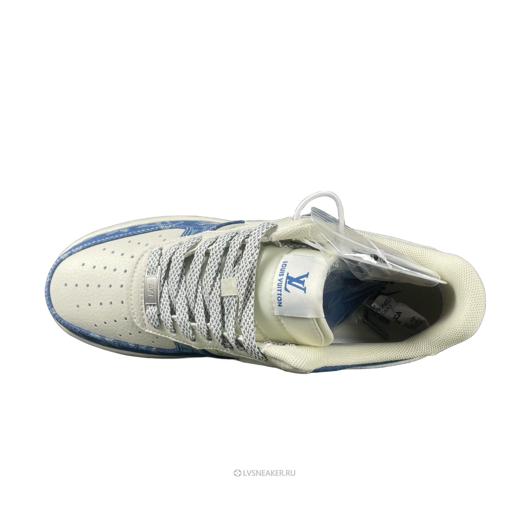 Louis Vuitton LV x Nike Air Force 1 Low "Cream Blue Denim" 1A9V-BE20 Sneakers