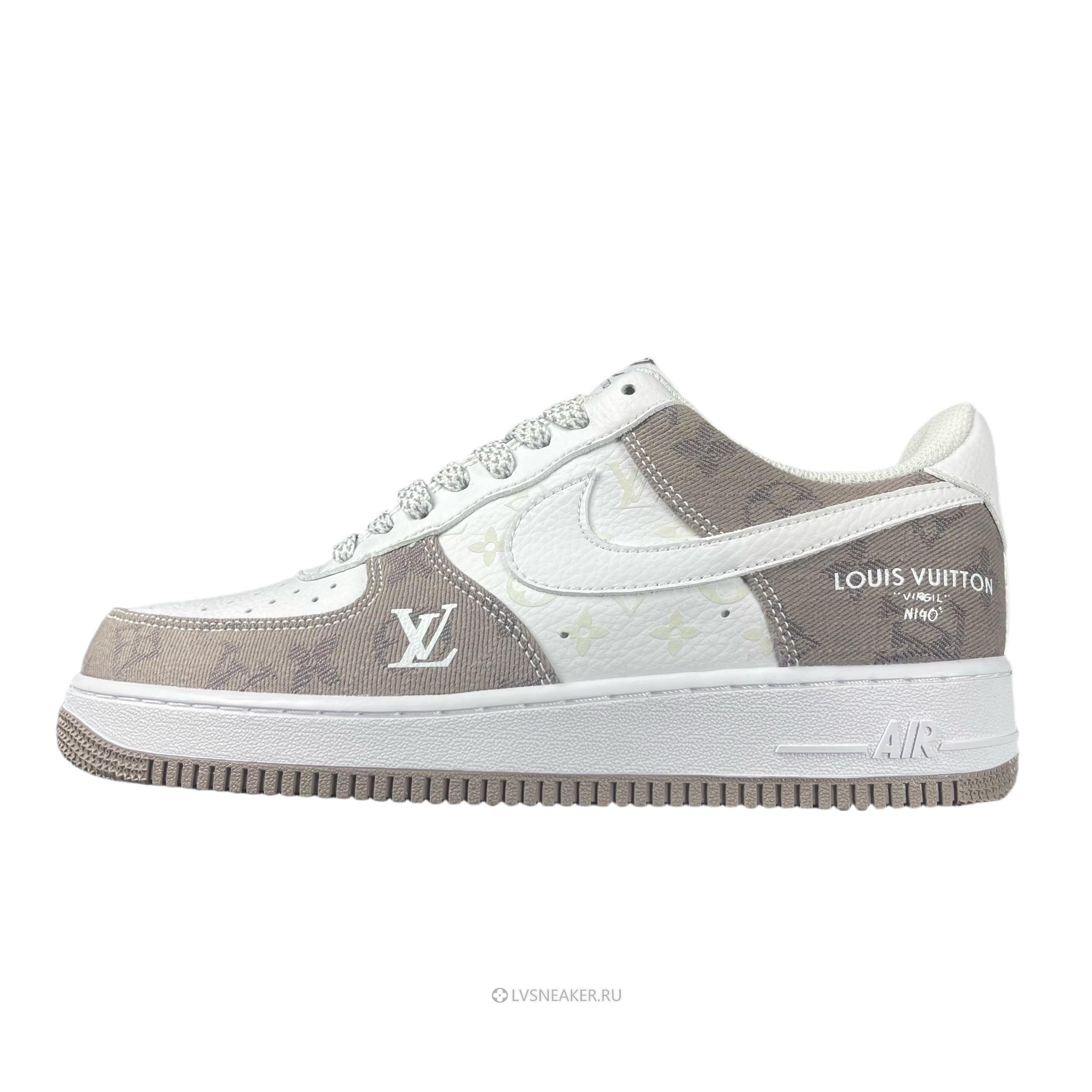 Louis Vuitton LV x Nike Air Force 1 Low "White Grey Denim" 1A9V-WT21 Sneakers
