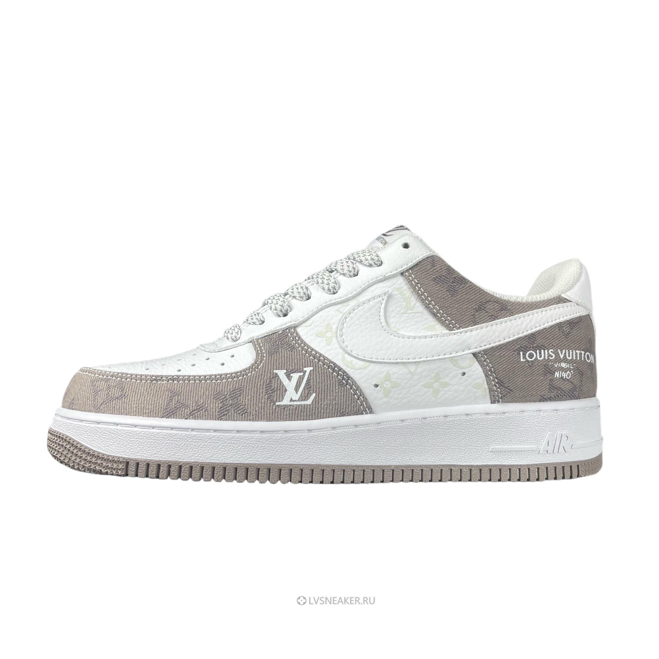 Louis Vuitton LV x Nike Air Force 1 Low "White Grey Denim" 1A9V-WT21 Sneakers