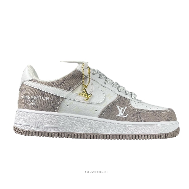 Louis Vuitton LV x Nike Air Force 1 Low "White Grey Denim" 1A9V-WT21 Sneakers