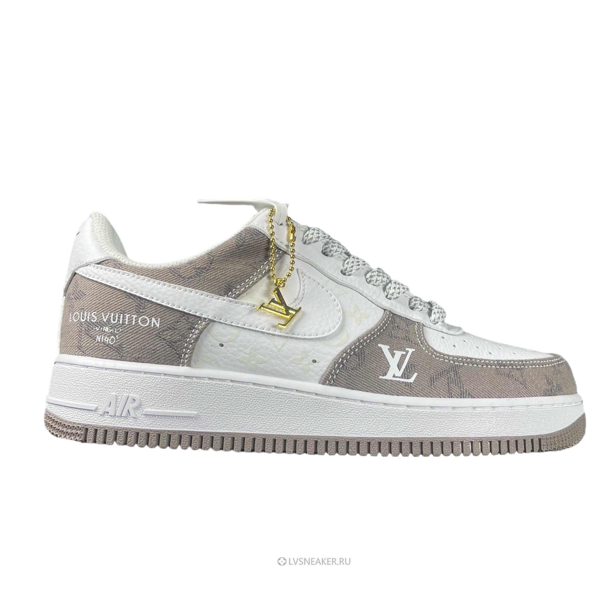Louis Vuitton LV x Nike Air Force 1 Low "White Grey Denim" 1A9V-WT21 Sneakers