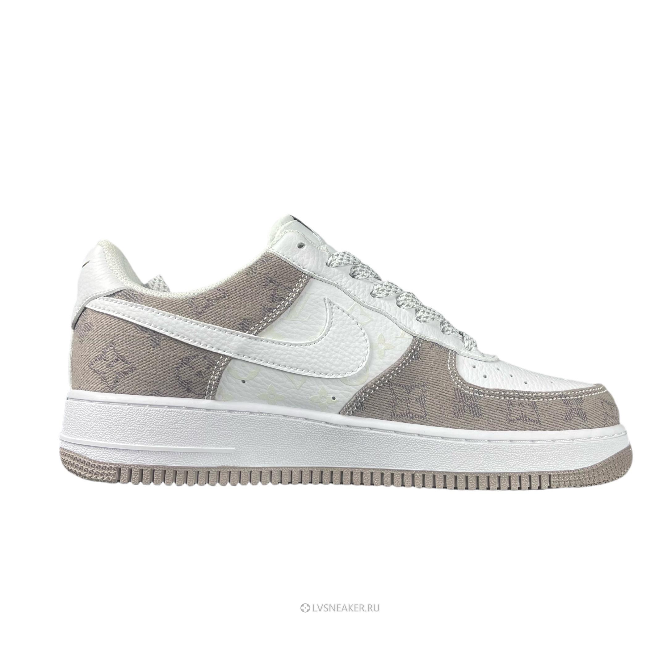 Louis Vuitton LV x Nike Air Force 1 Low "White Grey Denim" 1A9V-WT21 Sneakers