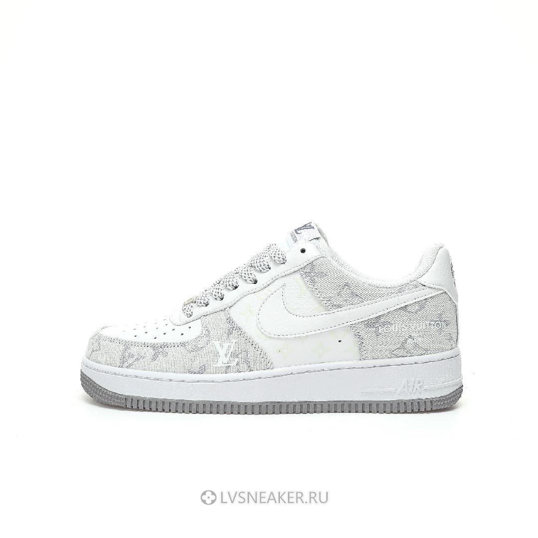 Louis Vuitton LV x Nike Air Force 1 Low "White Grey Denim" 1A9V-WT24 Sneakers