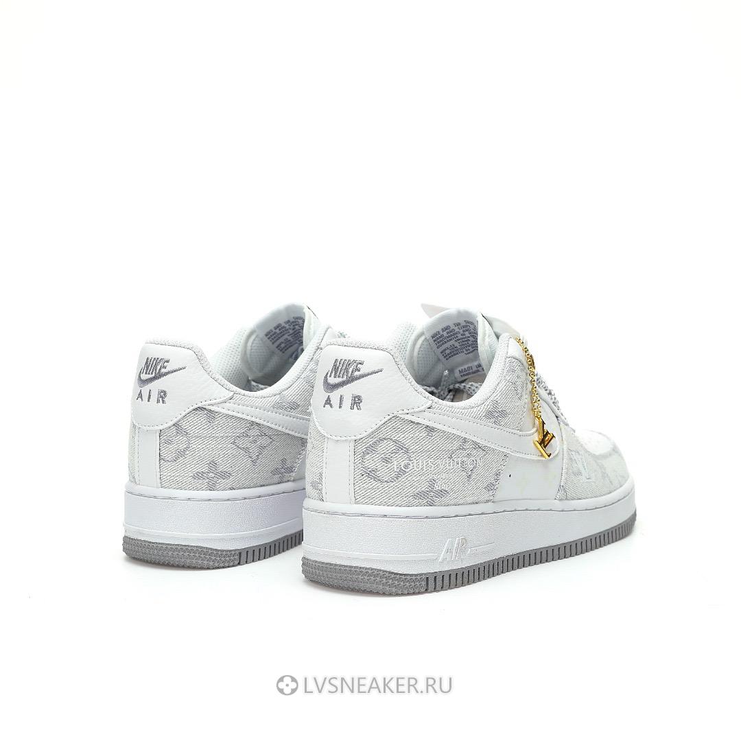 Louis Vuitton LV x Nike Air Force 1 Low "White Grey Denim" 1A9V-WT24 Sneakers