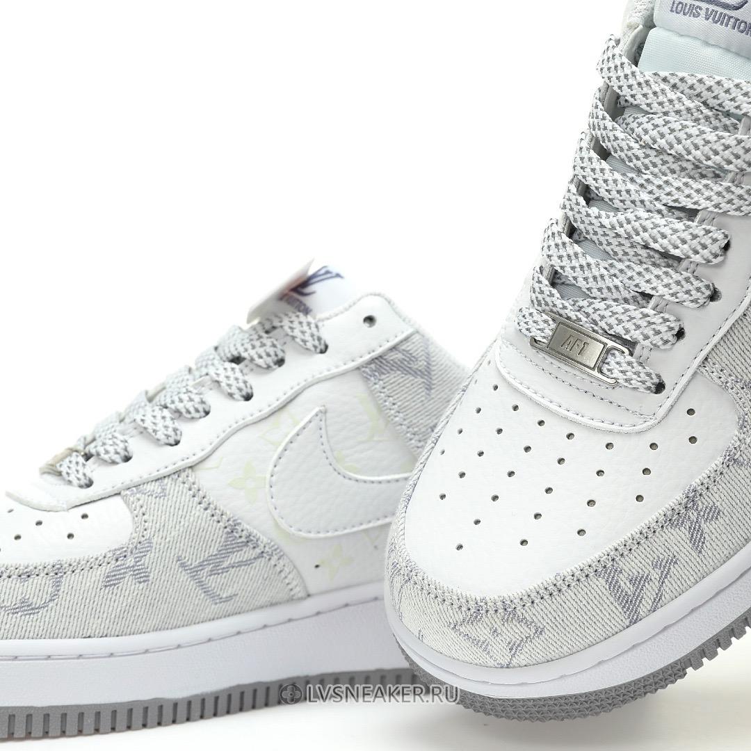 Louis Vuitton LV x Nike Air Force 1 Low "White Grey Denim" 1A9V-WT24 Sneakers