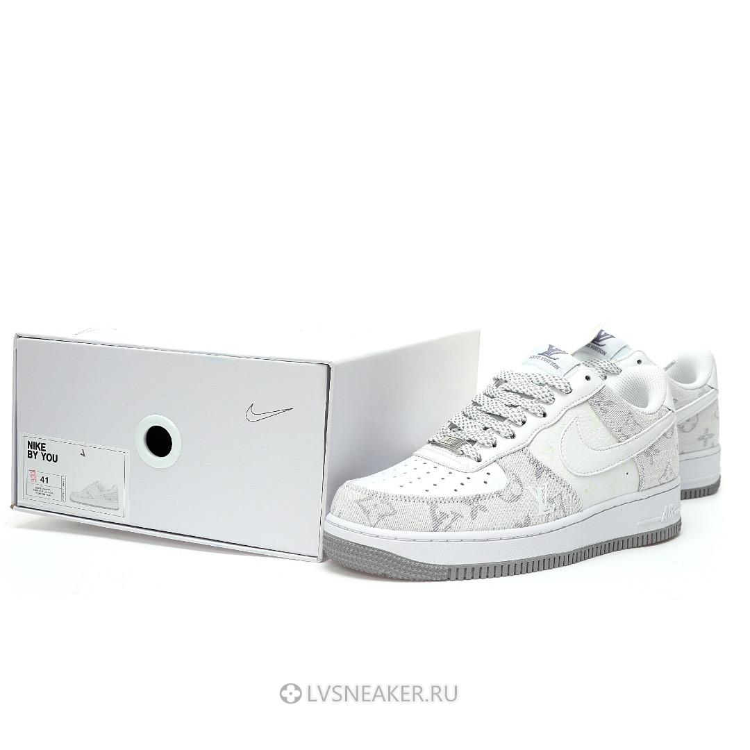 Louis Vuitton LV x Nike Air Force 1 Low "White Grey Denim" 1A9V-WT24 Sneakers