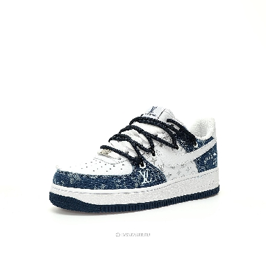 Louis Vuitton LV x Nike Air Force 1 Low "White Blue Denim Assisted Shoelaces" 1A9V-WT27 Sneakers