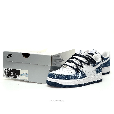 Louis Vuitton LV x Nike Air Force 1 Low "White Blue Denim Assisted Shoelaces" 1A9V-WT27 Sneakers