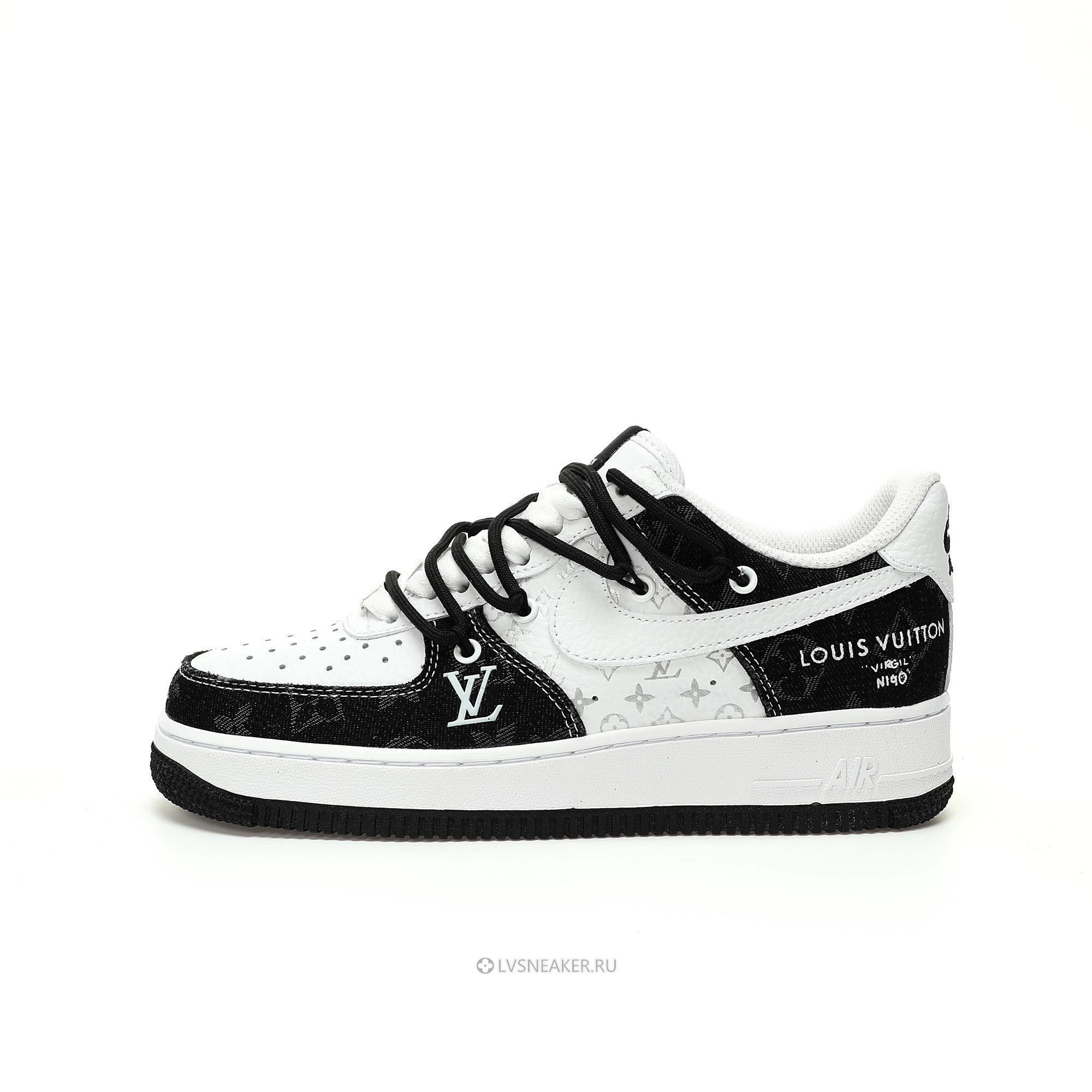 Louis Vuitton LV x Nike Air Force 1 Low "White Black Denim Assisted Shoelaces" 1A9V-WT28 Sneakers