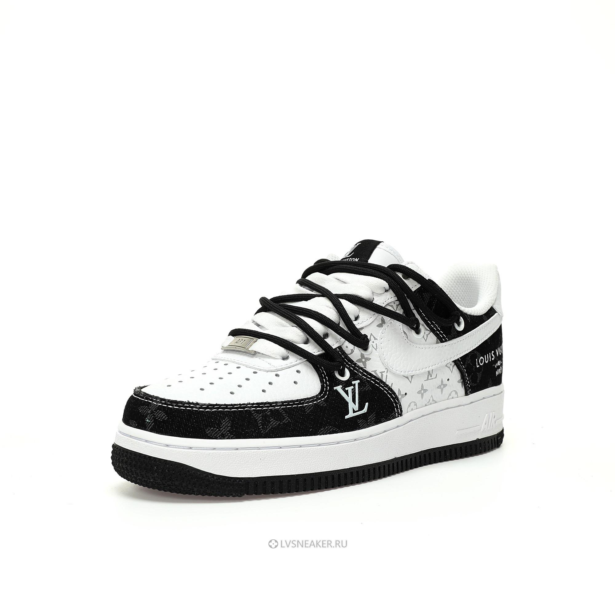 Louis Vuitton LV x Nike Air Force 1 Low "White Black Denim Assisted Shoelaces" 1A9V-WT28 Sneakers