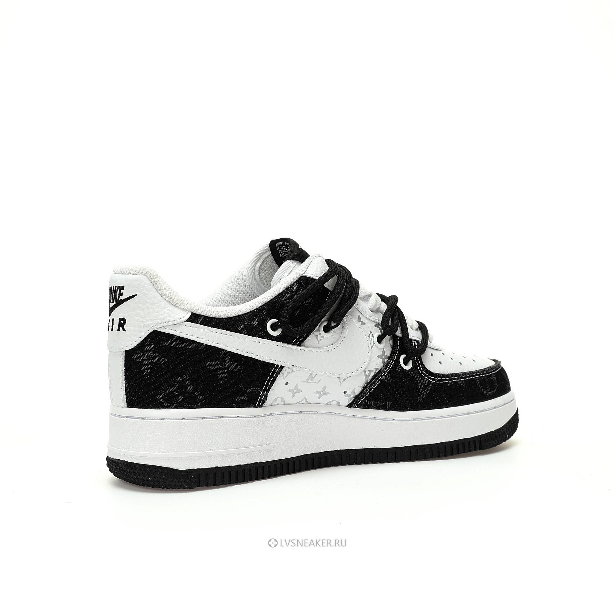 Louis Vuitton LV x Nike Air Force 1 Low "White Black Denim Assisted Shoelaces" 1A9V-WT28 Sneakers