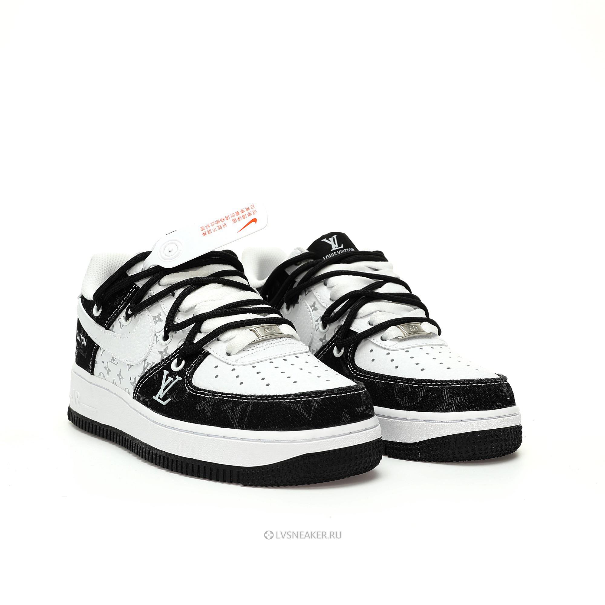 Louis Vuitton LV x Nike Air Force 1 Low "White Black Denim Assisted Shoelaces" 1A9V-WT28 Sneakers