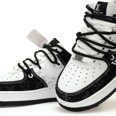 Louis Vuitton LV x Nike Air Force 1 Low "White Black Denim Assisted Shoelaces" 1A9V-WT28 Sneakers