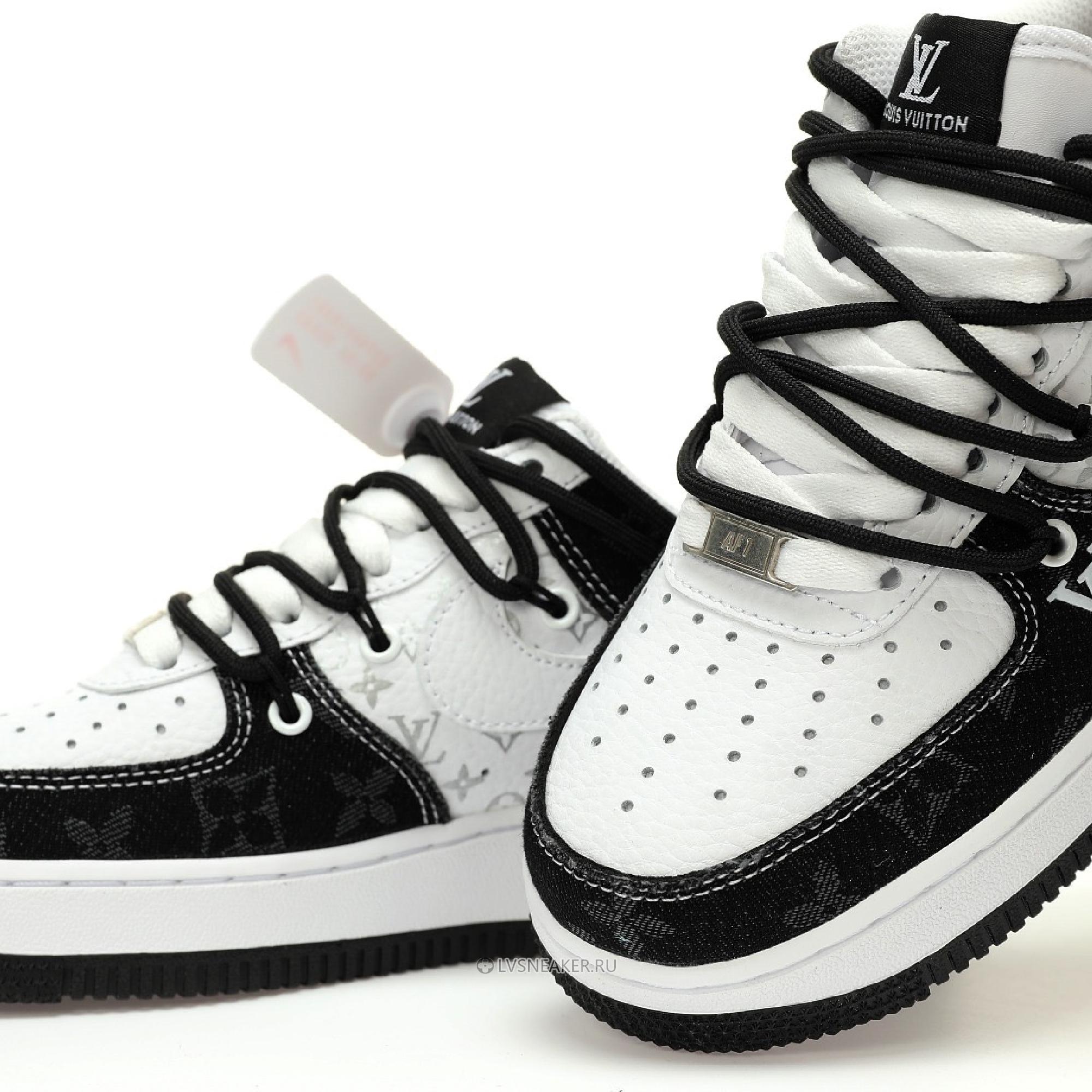 Louis Vuitton LV x Nike Air Force 1 Low "White Black Denim Assisted Shoelaces" 1A9V-WT28 Sneakers