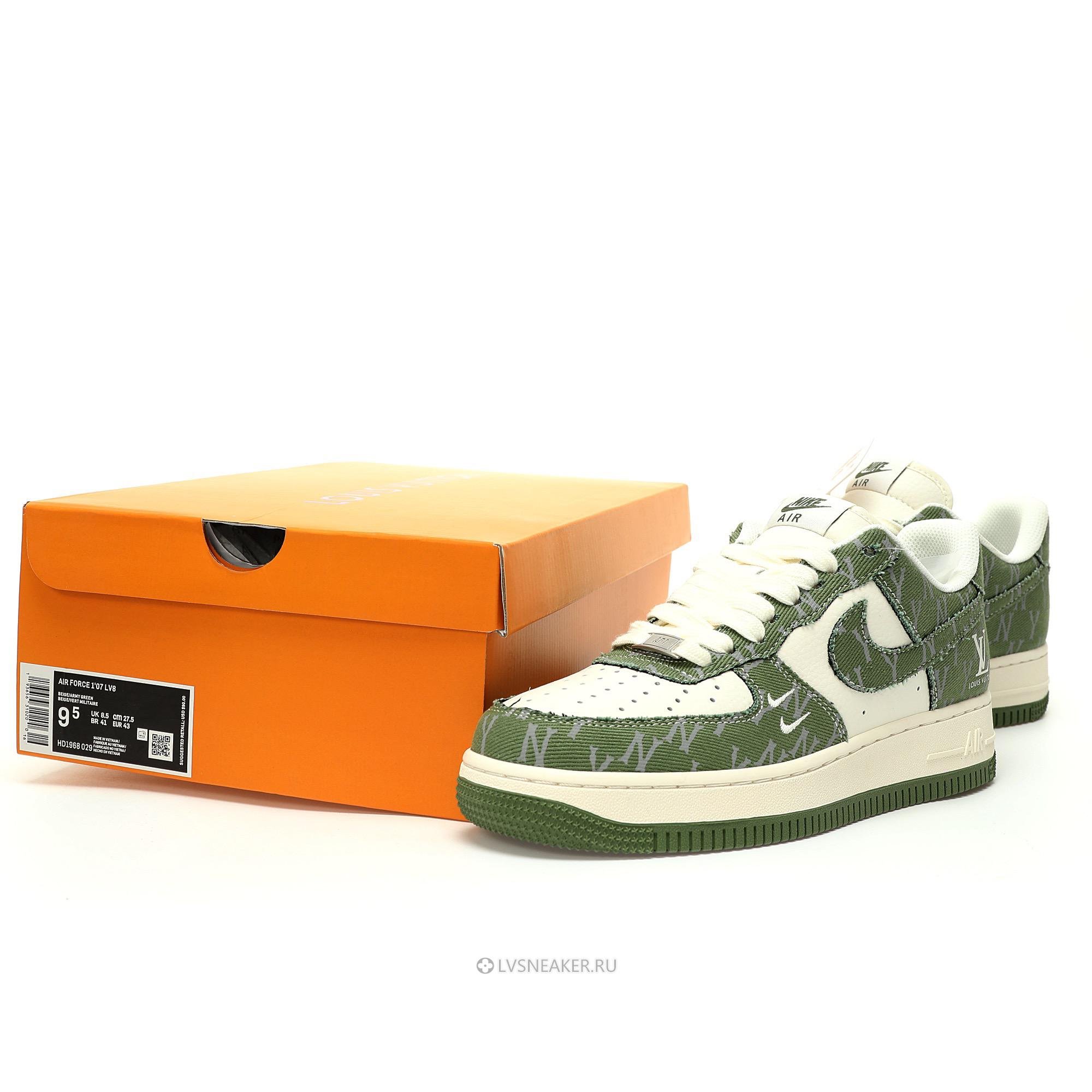 Louis Vuitton LV x Nike Air Force 1 Low "White Green Denim" 1A9V-GN30 Sneakers