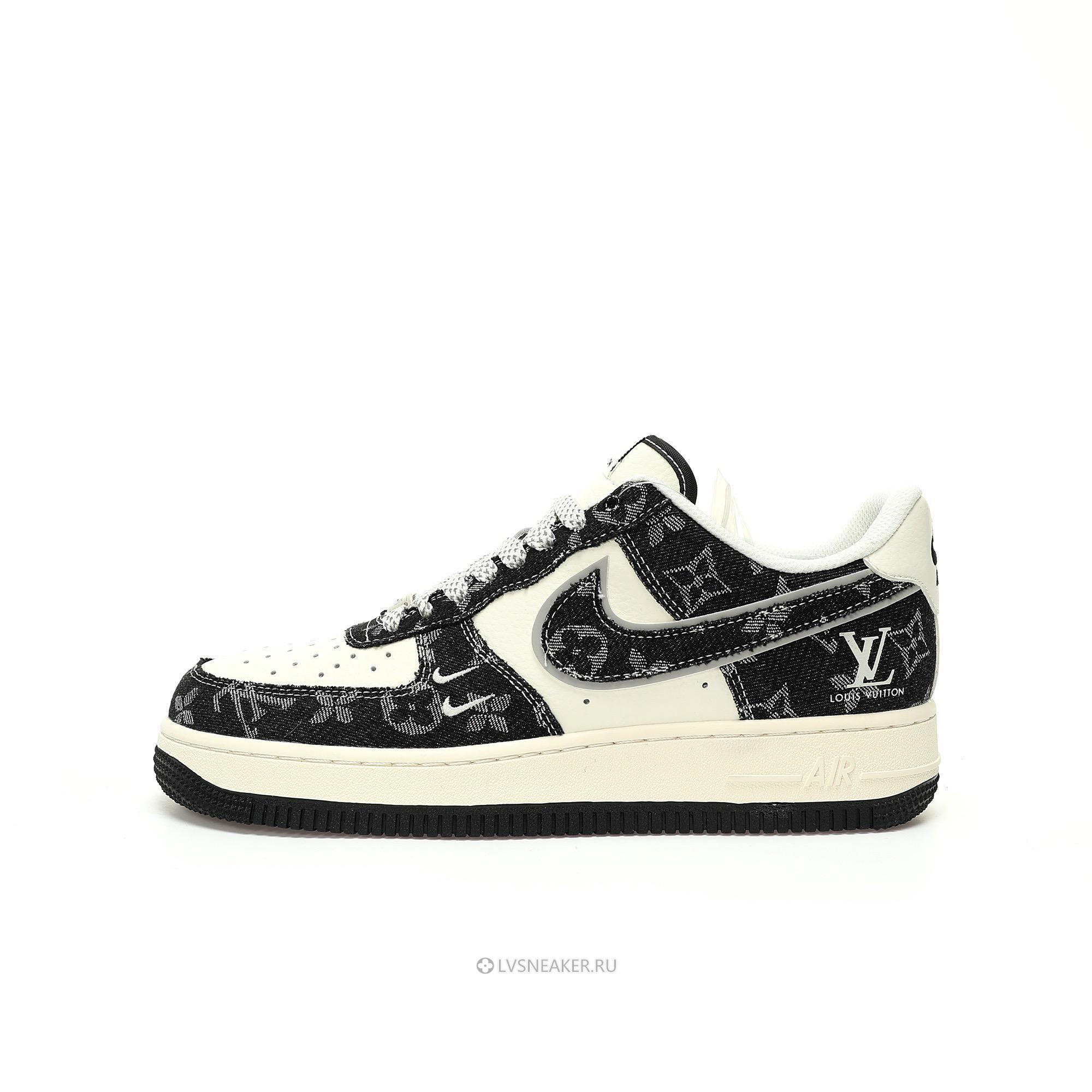 Louis Vuitton LV x Nike Air Force 1 Low "Denim Black White" 1A9V-BK32 Sneakers