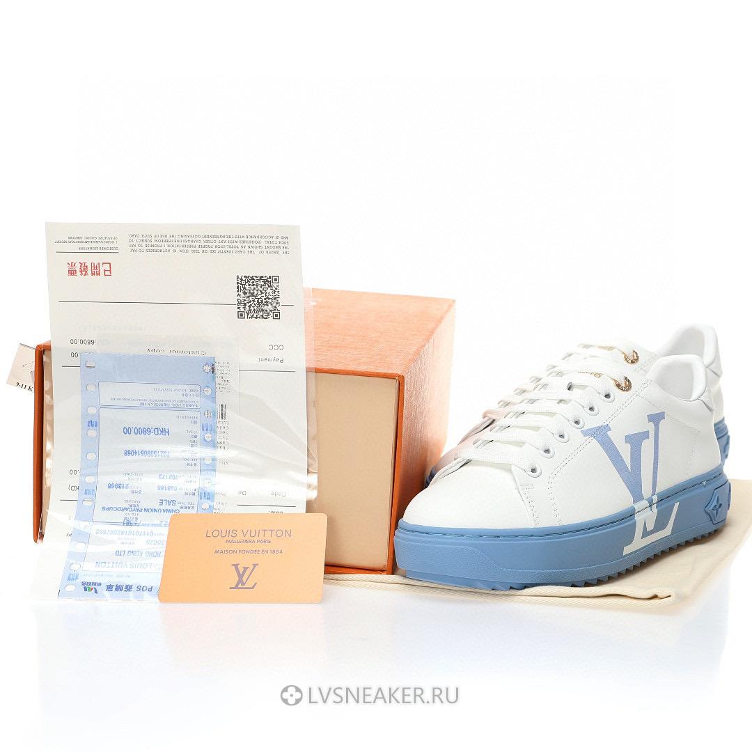 Louis Vuitton LV Time Out "White Blue" 1A8MZ7 Sneakers
