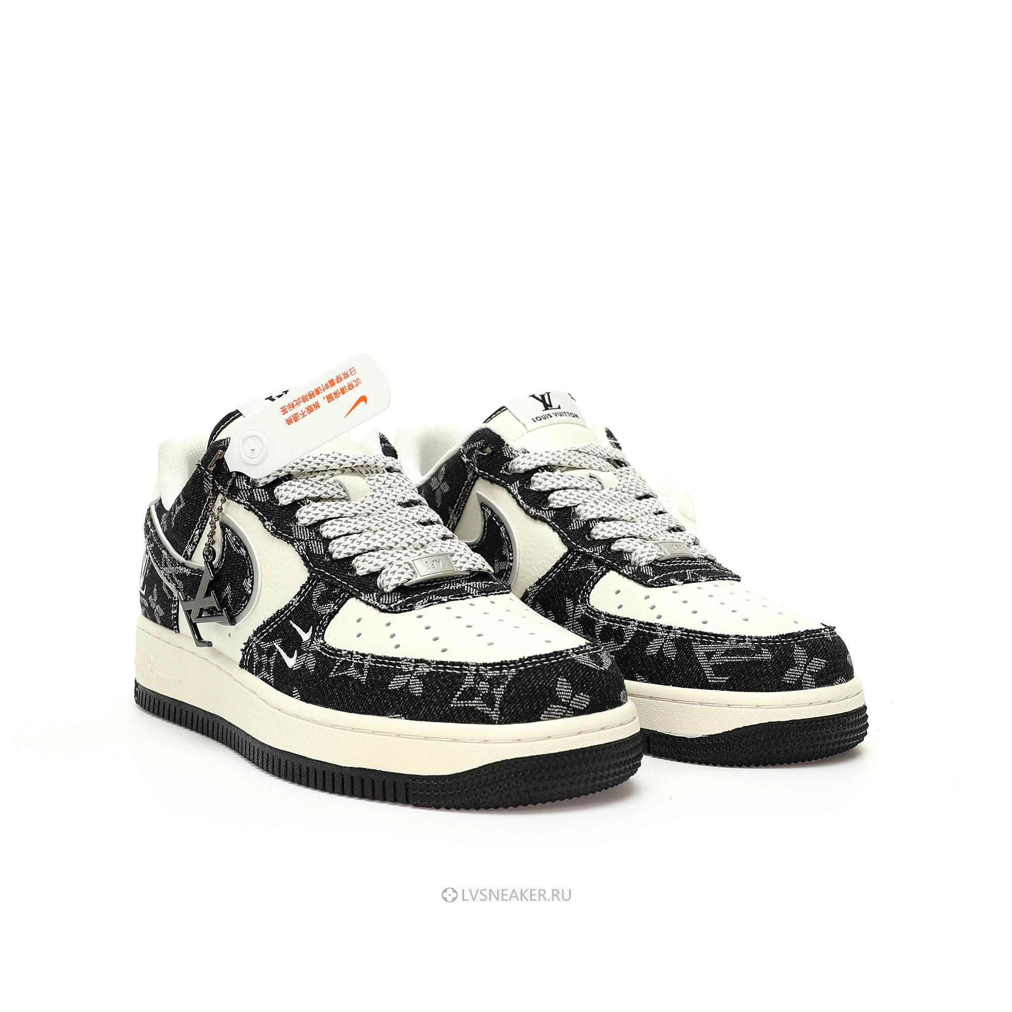 Louis Vuitton LV x Nike Air Force 1 Low "Denim Black White" 1A9V-BK32 Sneakers