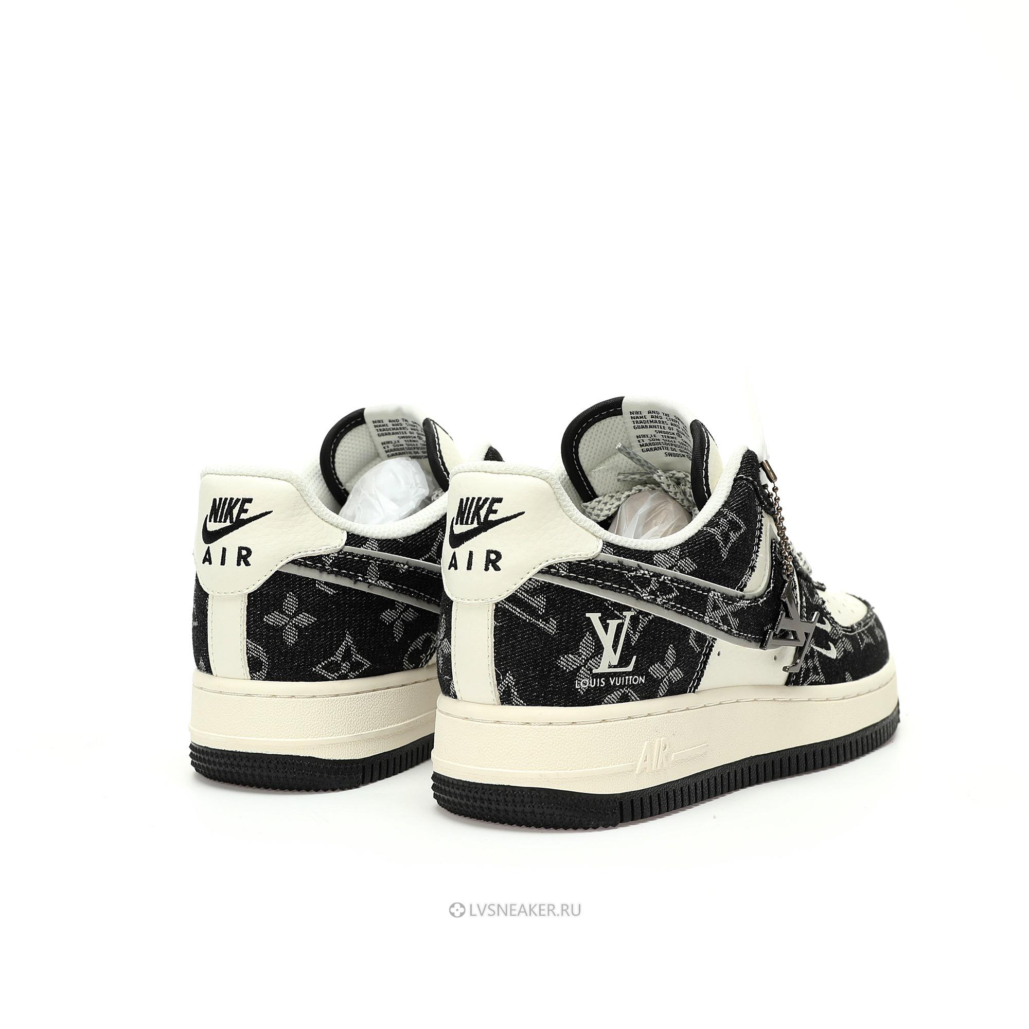 Louis Vuitton LV x Nike Air Force 1 Low "Denim Black White" 1A9V-BK32 Sneakers
