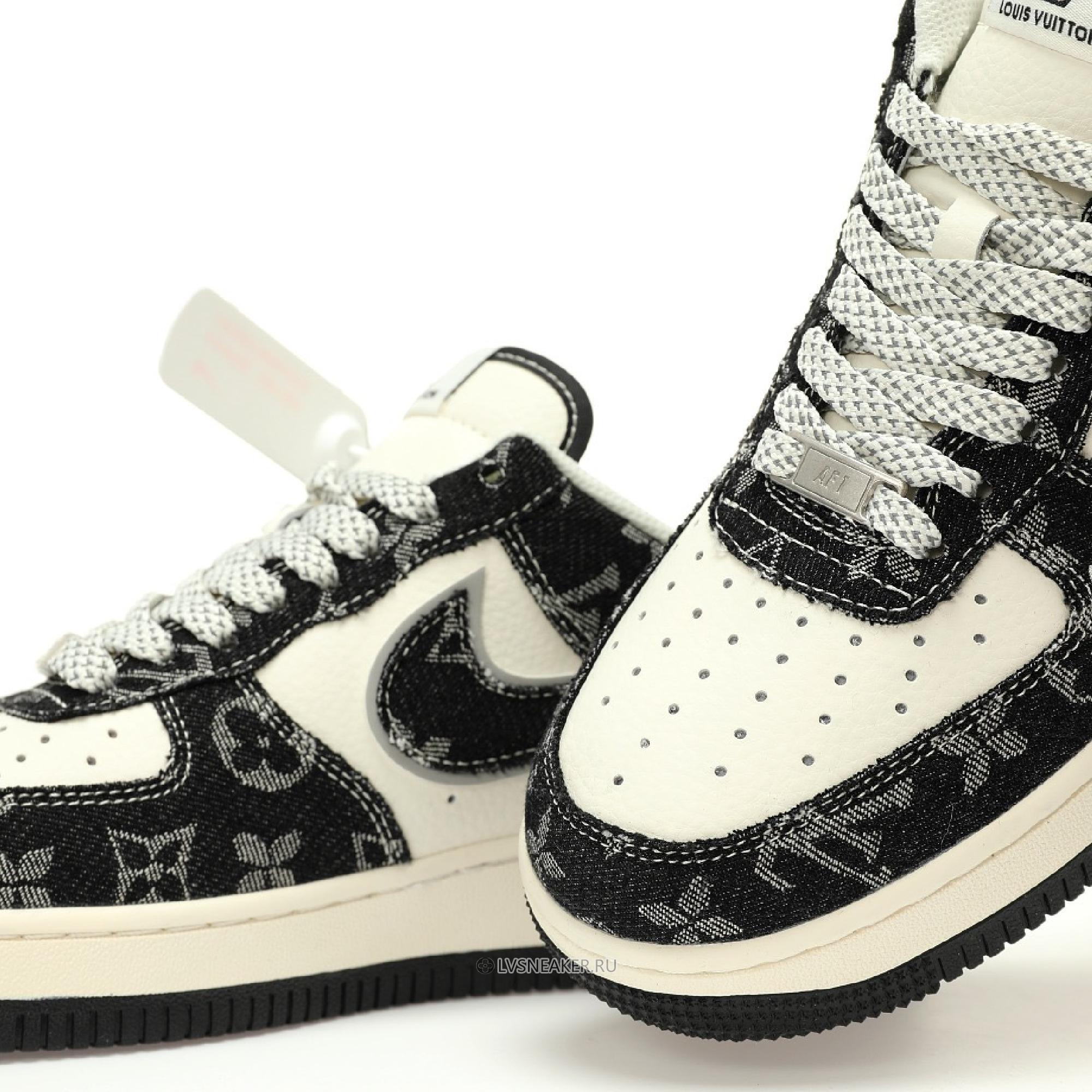 Louis Vuitton LV x Nike Air Force 1 Low "Denim Black White" 1A9V-BK32 Sneakers
