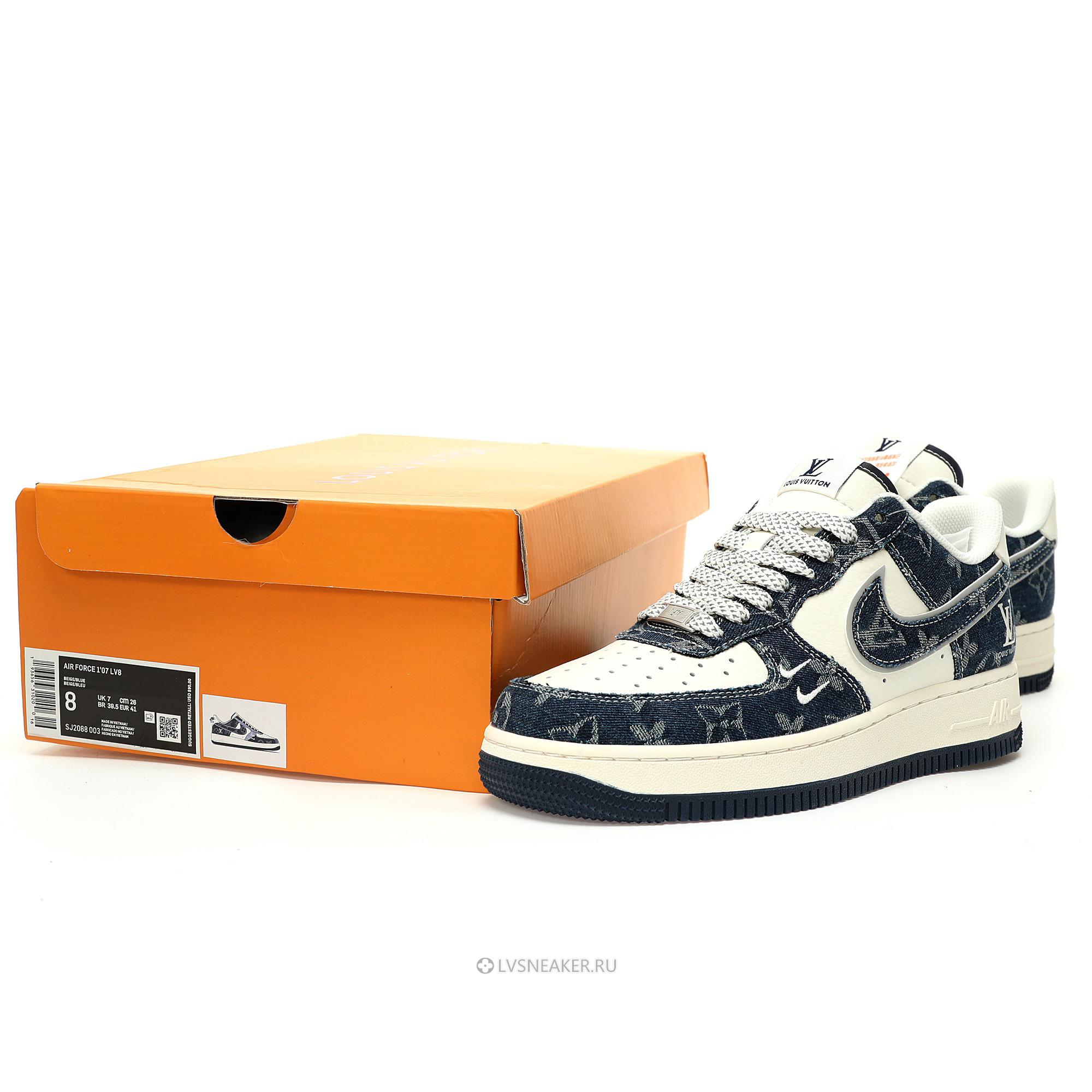 Louis Vuitton LV x Nike Air Force 1 Low "Denim Blue White" 1A9V-BU33 Sneakers