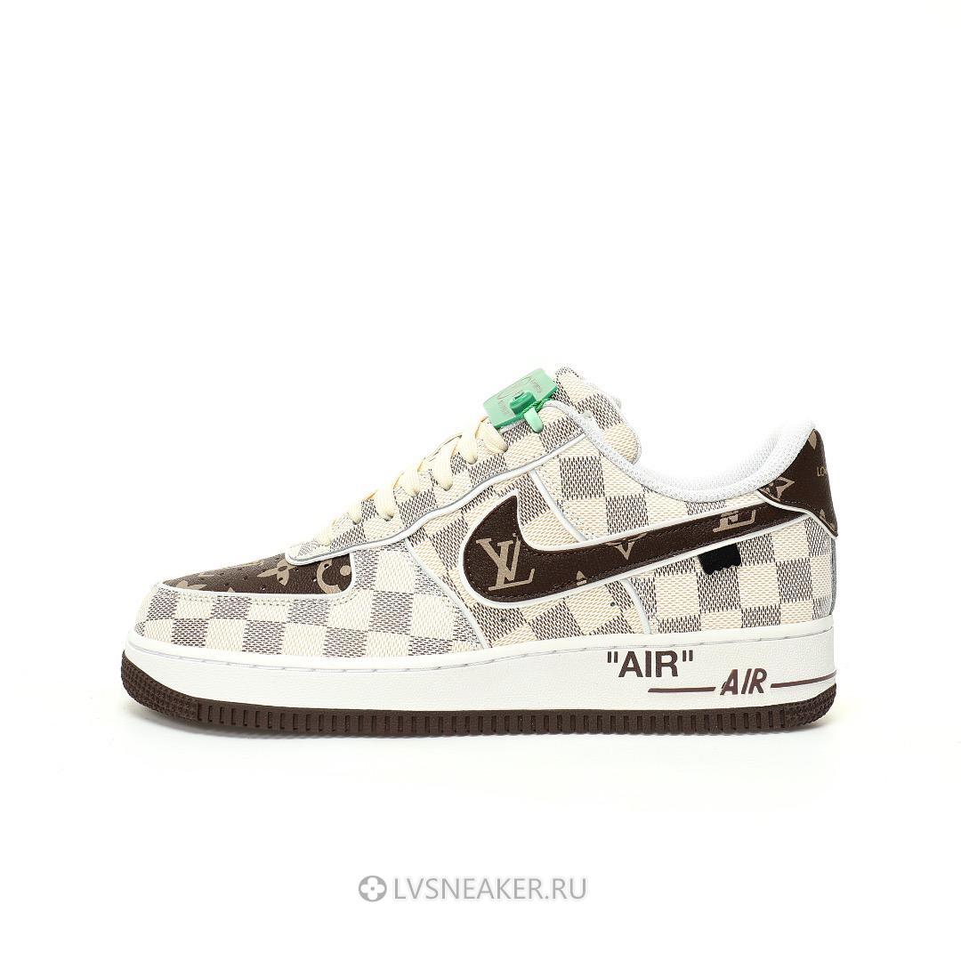 Louis Vuitton LV x Nike Air Force 1 Low "Monogram Brown White Plaid" 1A9V-BN35 Sneakers