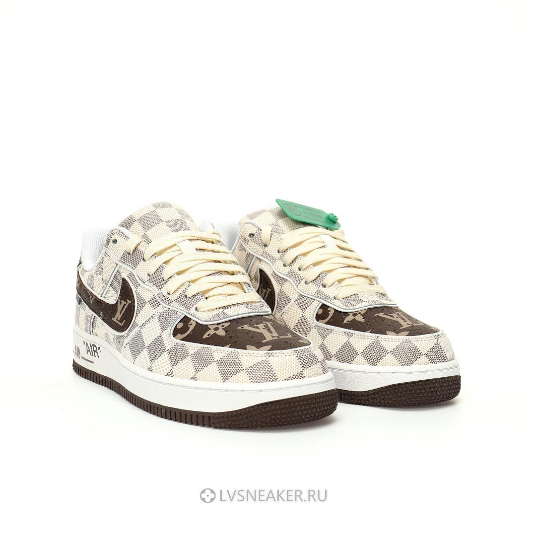 Louis Vuitton LV x Nike Air Force 1 Low "Monogram Brown White Plaid" 1A9V-BN35 Sneakers