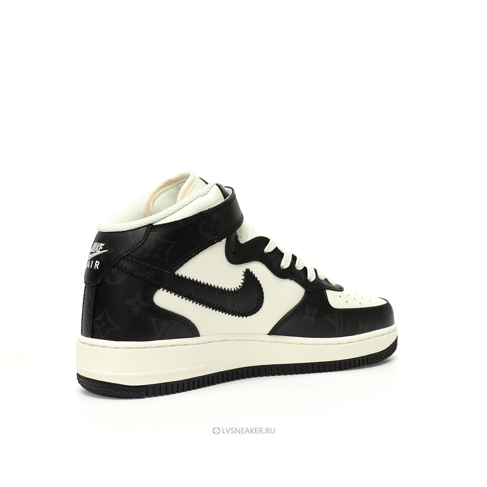 Louis Vuitton LV x Nike Air Force 1 Mid "Monogram Black White" 1A9V-BK36 Sneakers