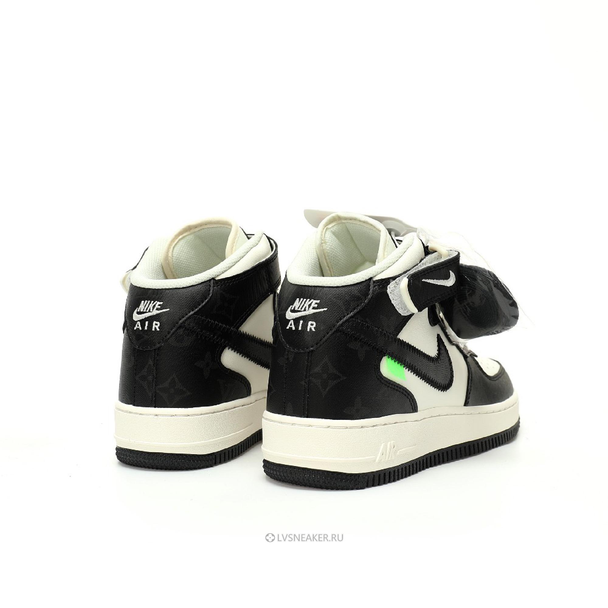 Louis Vuitton LV x Nike Air Force 1 Mid "Monogram Black White" 1A9V-BK36 Sneakers