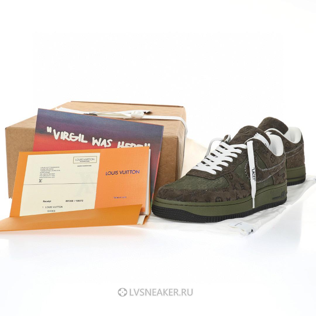 Louis Vuitton LV x Nike Air Force 1 Low "Dark Green Brown" 1A9V-GN37 Sneakers