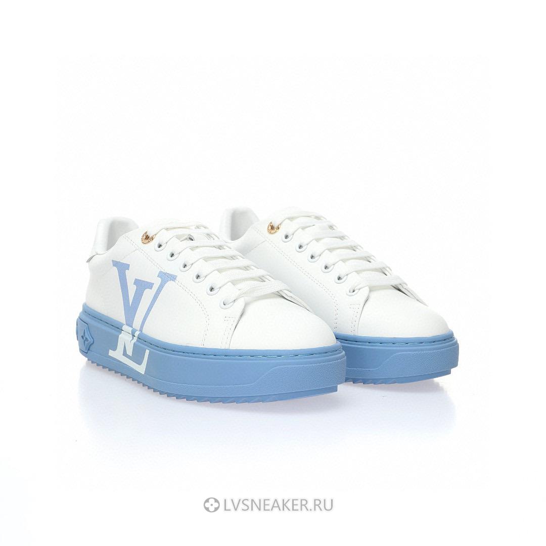 Louis Vuitton LV Time Out "White Blue" 1A8MZ7 Sneakers