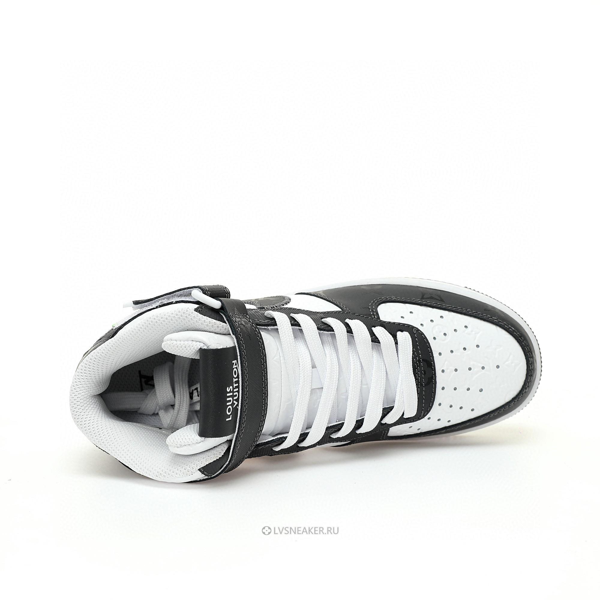 Louis Vuitton LV x Nike Air Force 1 Mid "White Black" 1A9V-BK39 Sneakers