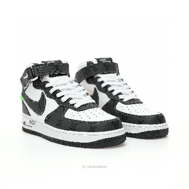 Louis Vuitton LV x Nike Air Force 1 Mid "White Black" 1A9V-BK39 Sneakers