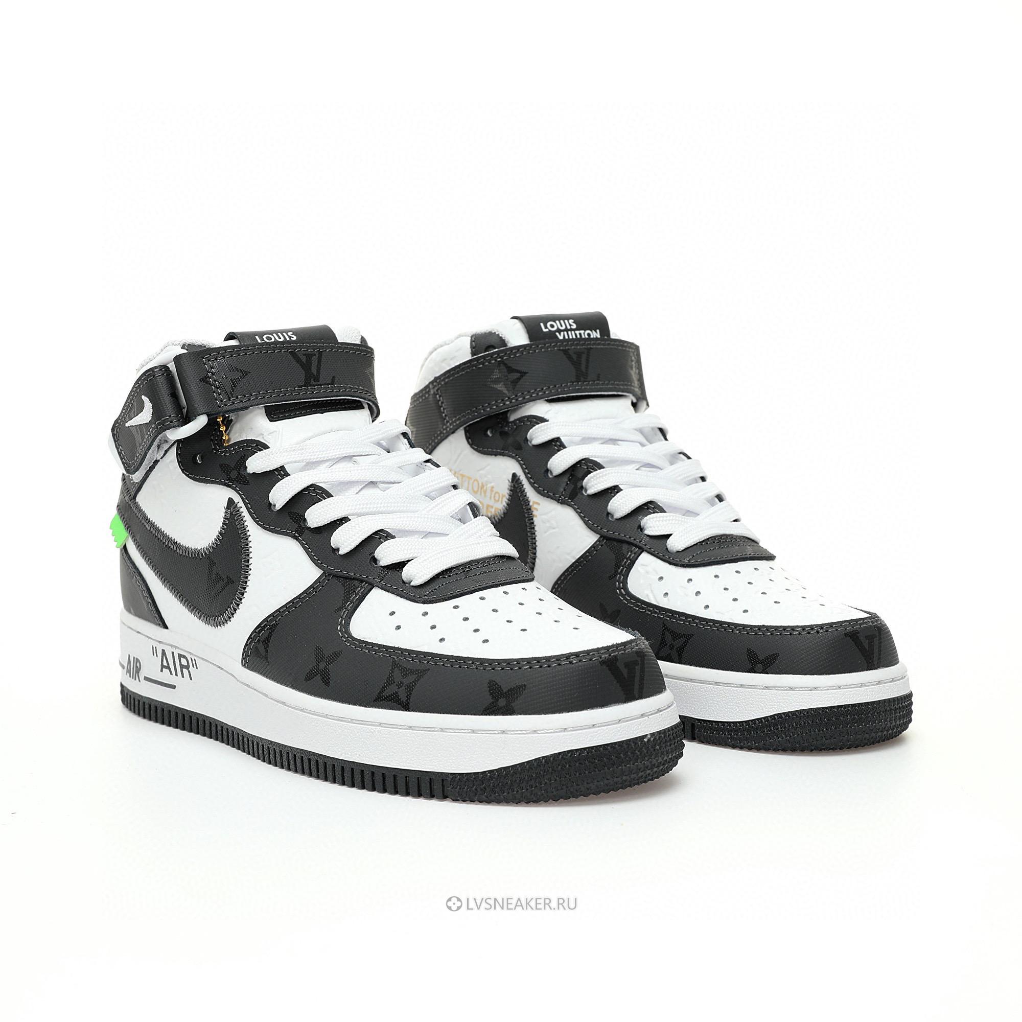 Louis Vuitton LV x Nike Air Force 1 Mid "White Black" 1A9V-BK39 Sneakers