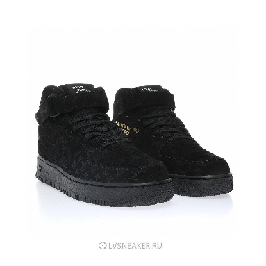 Louis Vuitton LV x Nike Air Force 1 Mid "Triple Black" 1A9V-BK40 Sneakers