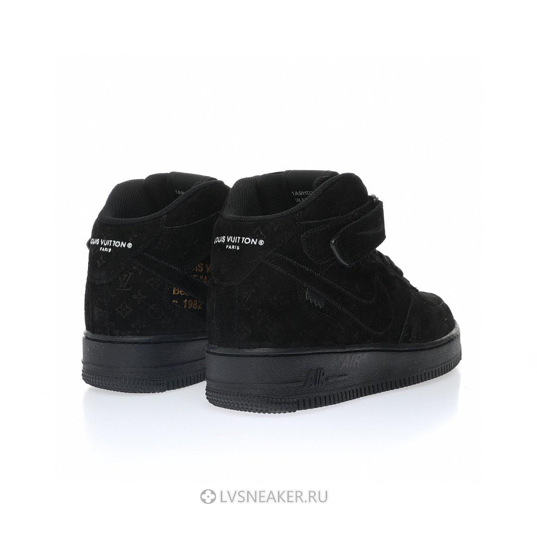 Louis Vuitton LV x Nike Air Force 1 Mid "Triple Black" 1A9V-BK40 Sneakers