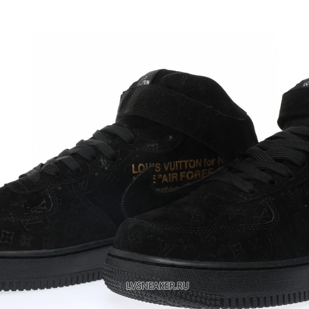 Louis Vuitton LV x Nike Air Force 1 Mid "Triple Black" 1A9V-BK40 Sneakers