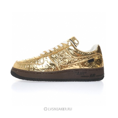 Louis Vuitton LV x Nike Air Force 1 Low By Virgil Abloh "Metallic Gold" 1A9VG3 Sneakers