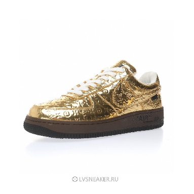 Louis Vuitton LV x Nike Air Force 1 Low By Virgil Abloh "Metallic Gold" 1A9VG3 Sneakers