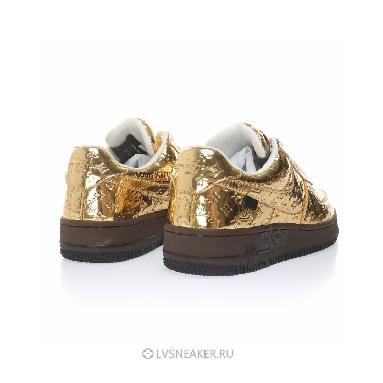 Louis Vuitton LV x Nike Air Force 1 Low By Virgil Abloh "Metallic Gold" 1A9VG3 Sneakers