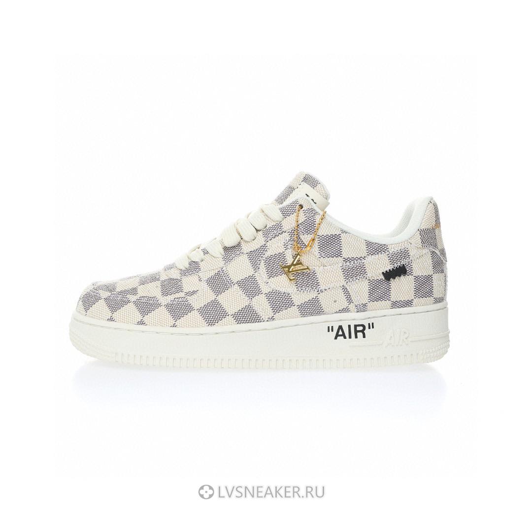 Louis Vuitton LV x Nike Air Force 1 Low "Beige And Grey Plaid" 1A9V-BE42 Sneakers